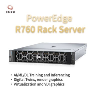 Dell PowerEdge R760 Rack Server مدل، سیستم ذخیره سازی فلش، سرور پردازنده XEON