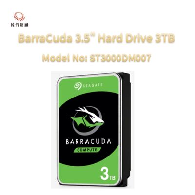 Seagate BarraCuda 3.5 " هارد دیسک 3TB شماره مدل: ST3000DM007