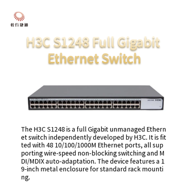 H3C S1248 سوئیچ ایترنت گیگابیت کامل 48 10/100/1000Mbps پورتهای RJ45 خودکار