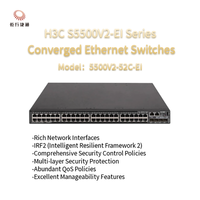 سوئیچ های اترنت همگرا با کارایی بالا H3C S5500V2-EI Series S5500V2-52C-EI