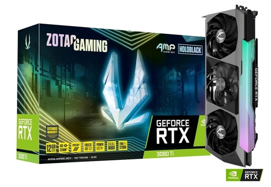 کارت گرافیک Geforce 12 گیگابایتی 19 گیگابیت بر ثانیه ZOTAC GAMING GeForce RTX 3080 Ti AMP Holo