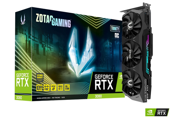 کارت گرافیک Zotac Gaming Geforce Rtx 3080 Trinity OC LHR 10GB GDDR6X