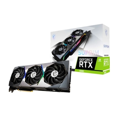 کارت گرافیک MSI GeForce RTX 3080 SUPRIM X 12G غیر LHR 384 بیتی