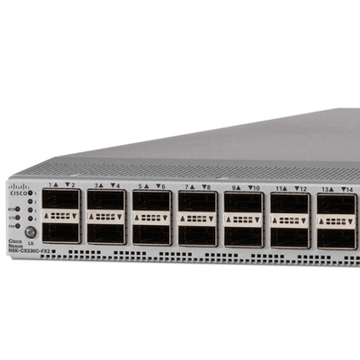 سوئیچ مرکز داده سیسکو N9K-C9336C-FX2 1RU 36p 40G/100G QSFP28 10 گیگابیت RJ-45 128GB