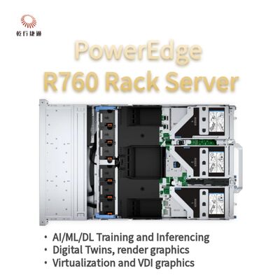 Dell PowerEdge R760 Rack Server مدل، سیستم ذخیره سازی فلش، سرور پردازنده XEON