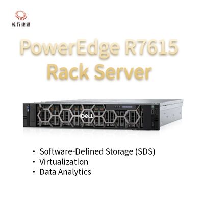 سرور رک Dell PowerEdge R7615 با 128 هسته، سرور ذخیره‌سازی سفارشی، سرور 2 طرفه