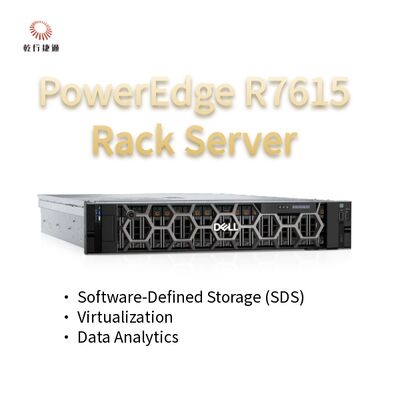 سرور رک Dell PowerEdge R7615 با 128 هسته، سرور ذخیره‌سازی سفارشی، سرور 2 طرفه