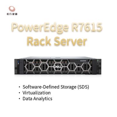 سرور رک Dell PowerEdge R7615 با 128 هسته، سرور ذخیره‌سازی سفارشی، سرور 2 طرفه