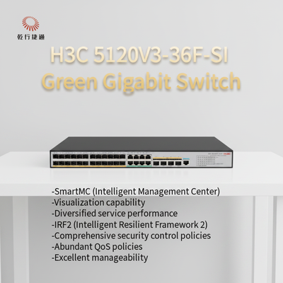 H3C S5120V3-SI Green Intelligent Gigabit Ethernet Switch 5120V3-36F-SI (مبدل هوشمند گیگابیت اترنت سبز)