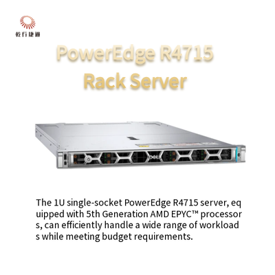PowerEdge R4715 سرور تک سوکت 1U توسط پردازنده های AMD EPYC نسل پنجم پشتیبانی می شود